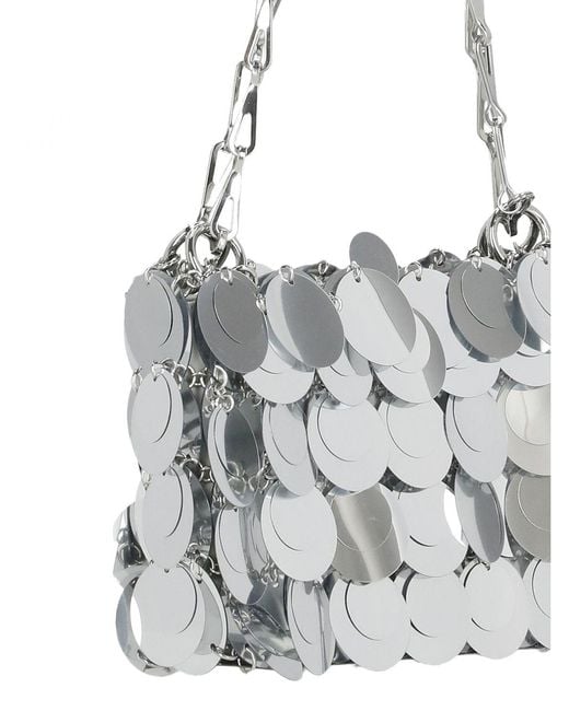 Rabanne White Mini Sparkle Shoulder Bag