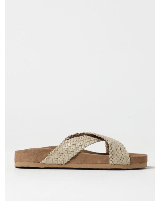 Dragon Diffusion White Flat Sandals