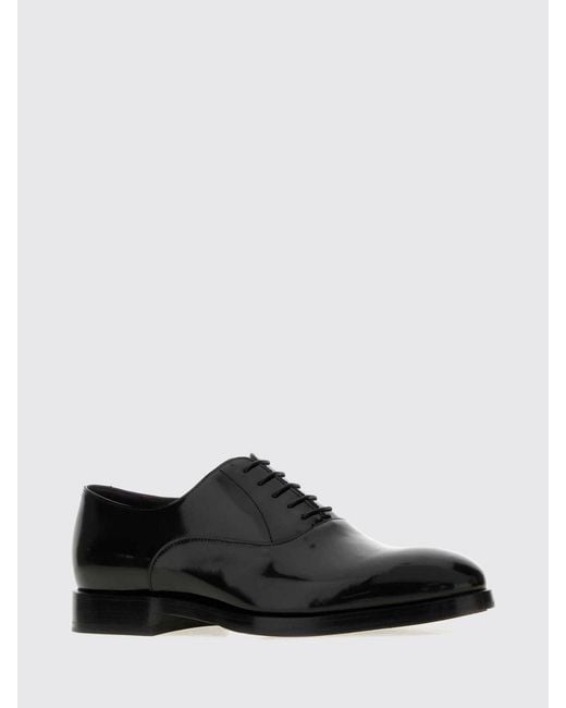 Brunello Cucinelli White Elegant Patent Leather Oxford Shoes for men