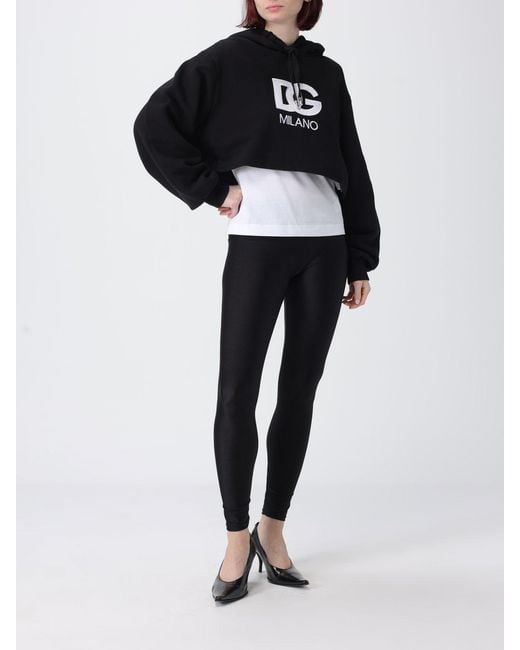 Dolce & Gabbana Black Dolce &Amp Gabbana Cotton Hooded Sweatshirt