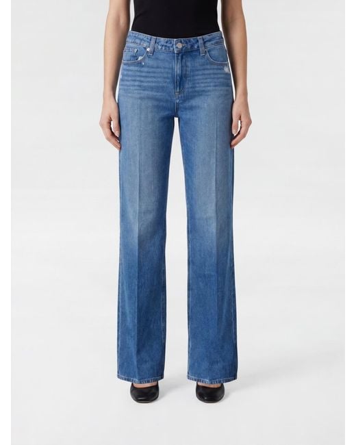 PAIGE Blue High-Waisted Palazzo Jeans