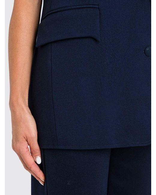 Twinset Blue Viscose Blend Vest