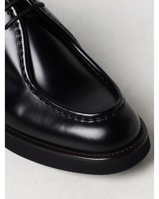 Church's Black Nelly Lace-Up Shoes With Thick Gum Sole
