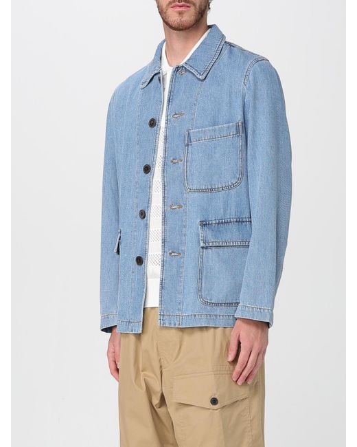 Dries Van Noten Blue Jacket Workwear Style for men