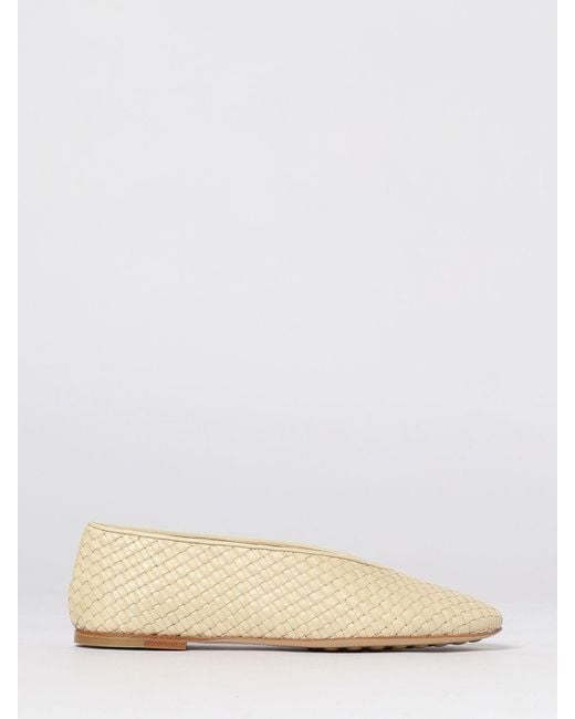 Bottega Veneta Natural Rosa Woven Leather Ballerinas