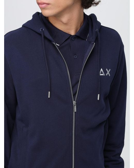 Sun 68 Blue Sweatshirt for men
