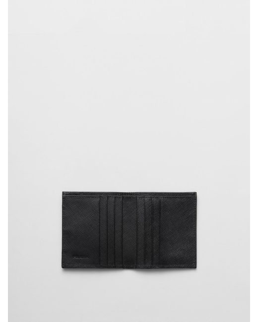 Prada White Triangle Wallet for men
