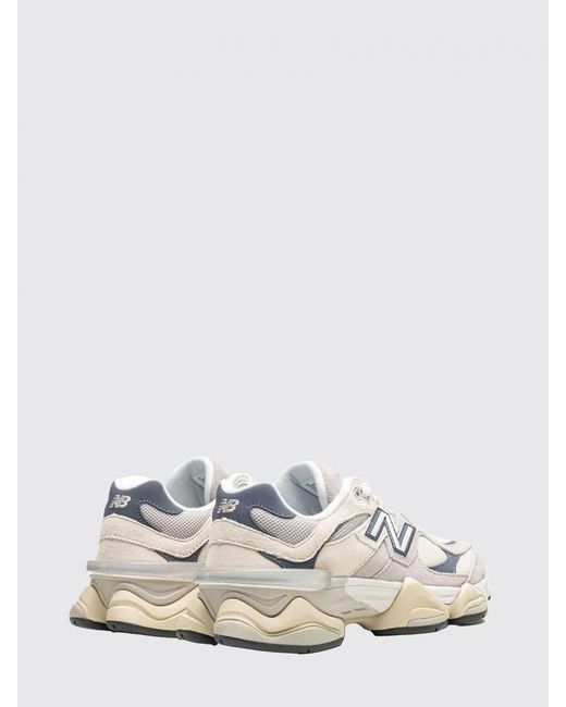 New Balance White 9060 Suede And Mesh Sneakers for men