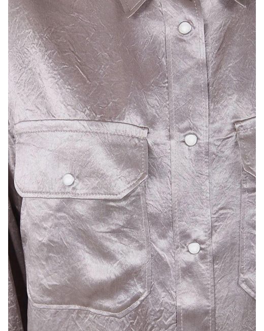 Filippa K Gray Satin Shirt