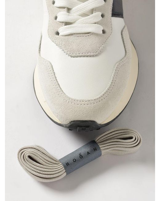 Hogan White H601 Leather Sneakers for men