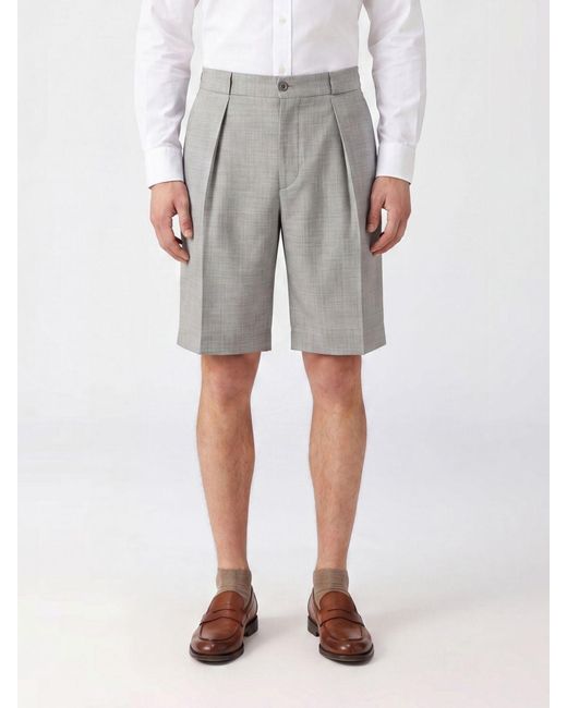 Briglia 1949 Gray Tailored Knee-Length Bermuda Shorts for men