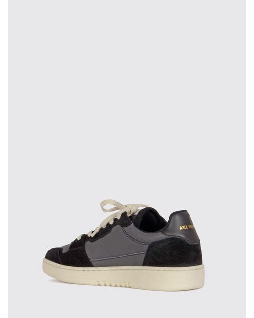 Axel Arigato Black Bee Bird Low Top Leather And Suede Sneakers With Side Embroidery for men