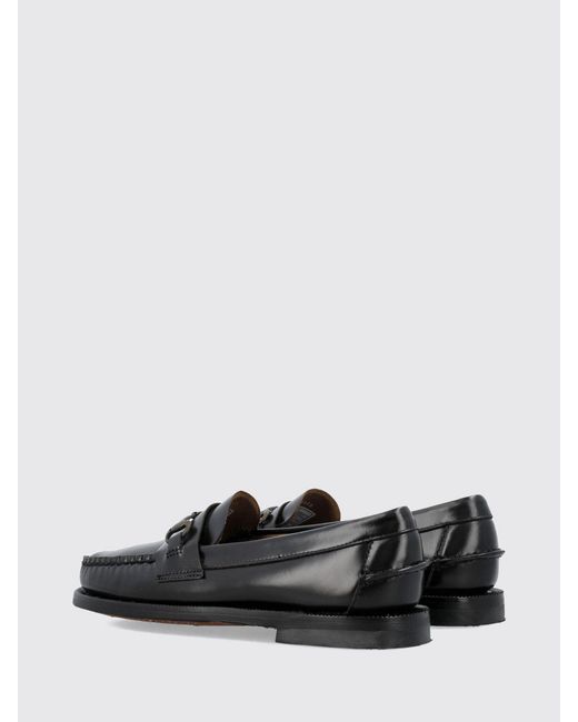 Sebago White Joe Brushed Leather Penny Loafers With Metal Horsebit