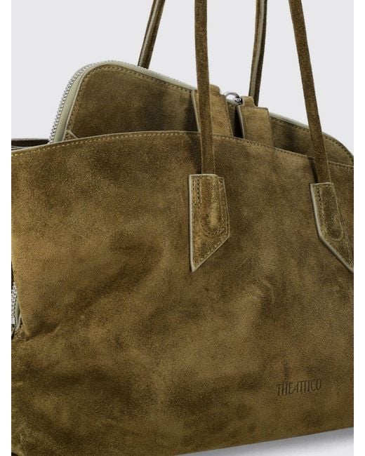 The Attico Green La Passeggiata Medium Shoulder Bag