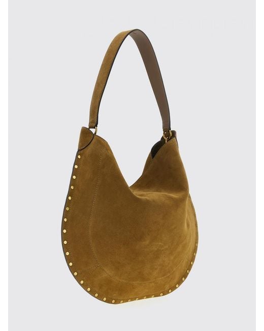 Isabel Marant Natural Oskan Suede Bag