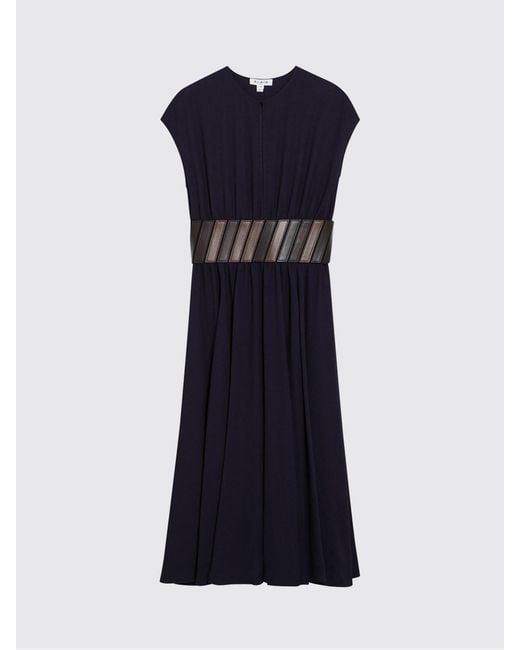 Alaïa Blue Viscose Midi Dress