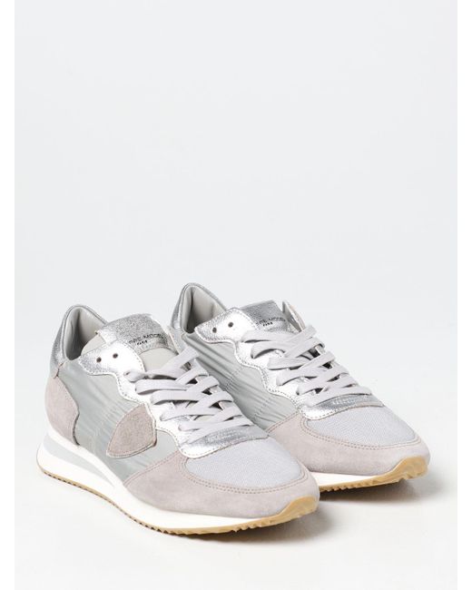 philippe model silver sneakers