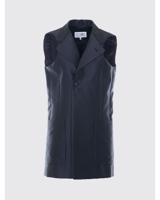 MM6 by Maison Margiela Blue Satin Vest