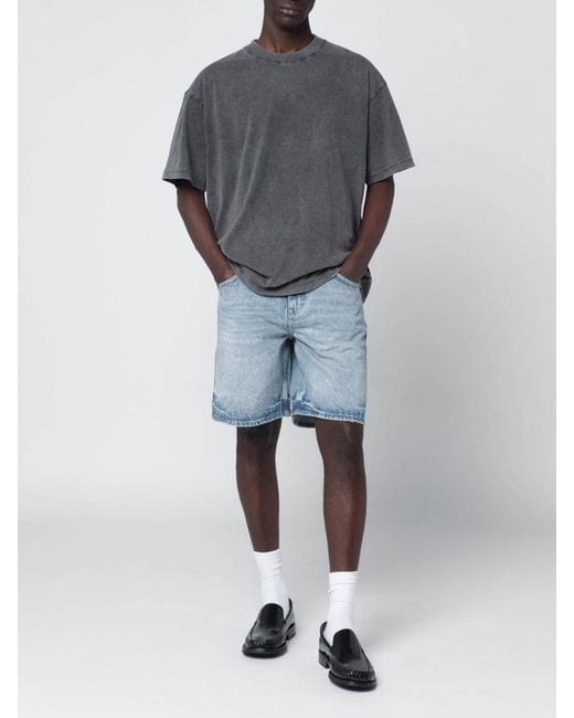 Represent Blue Denim Shorts for men