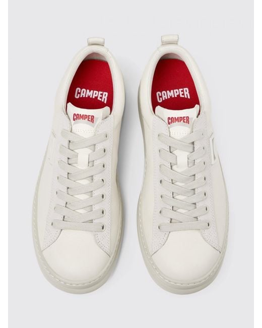 Camper White Runner Leather Sneakers for men