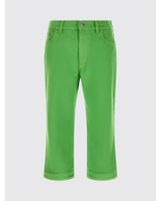 Versace Green Cropped Fit Denim Jeans