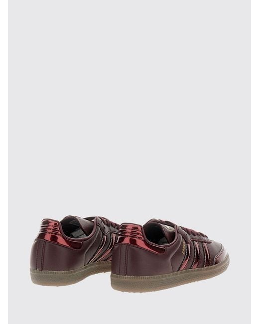 Adidas Originals Brown Samba Og Leather And Patent Leather Sneakers