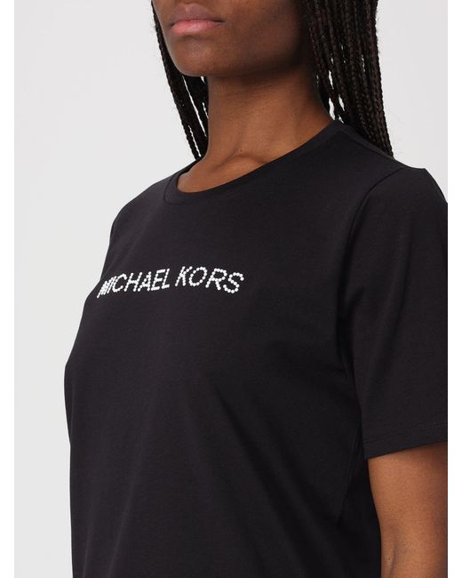 Michael Kors Black Organic Cotton Crew Neck T-Shirt