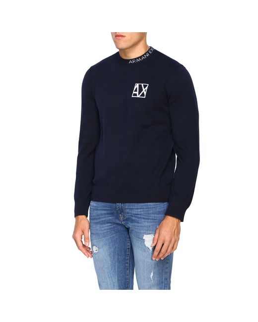 Armani Exchange Men's Sweater in Navy (Blue) for Men - Lyst