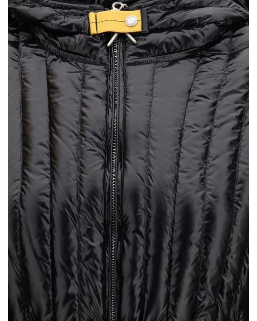 Parajumpers Black Kuon Hooded Quilted Nylon Puffer Jacket