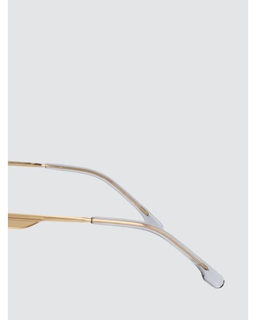 Carrera Blue Rectangular Metal Aviator Sunglasses With Double Bridge