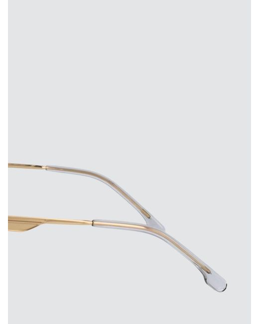 Carrera Blue Rectangular Metal Aviator Sunglasses With Double Bridge