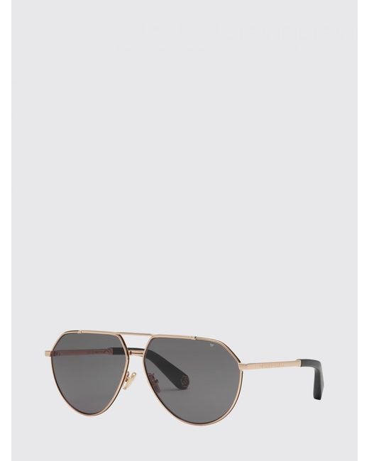 Philipp Plein Gray Metal Sunglasses for men
