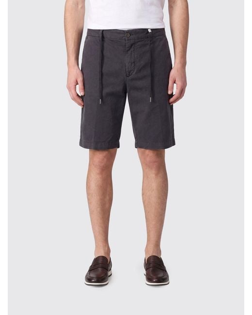 Myths Blue Linen Drawstring Shorts for men