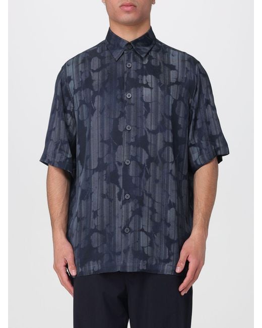 ARMANI EXCHANGE Blue Printed Viscose Casual Shirt for men