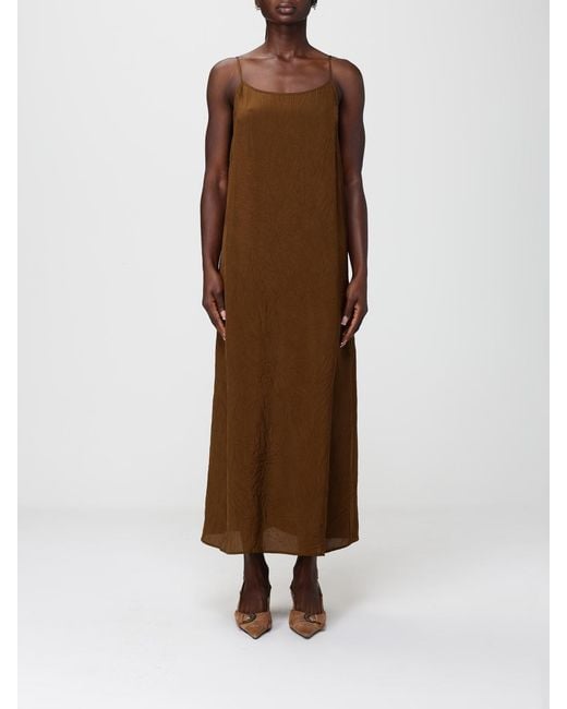 Uma Wang Brown Anaya Viscose Blend Dress