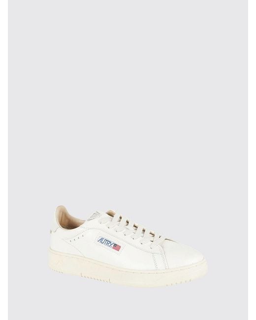 Autry Natural Dallas Low Bicolor Smooth Calfskin Sneakers With Logo for men