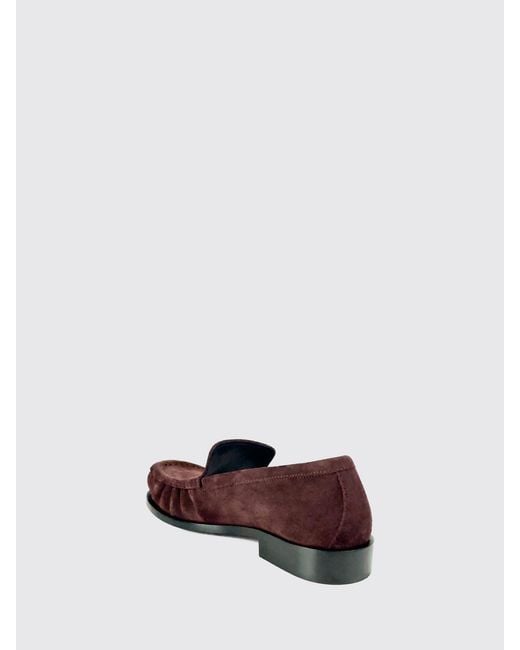 Dries Van Noten White Suede Loafers With Round Toe And Leather Sole for men