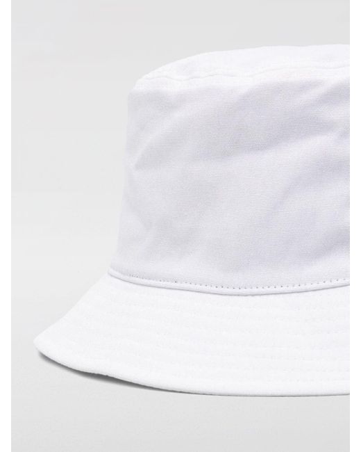Cappello in cotone con logo di Stone Island in White da Uomo