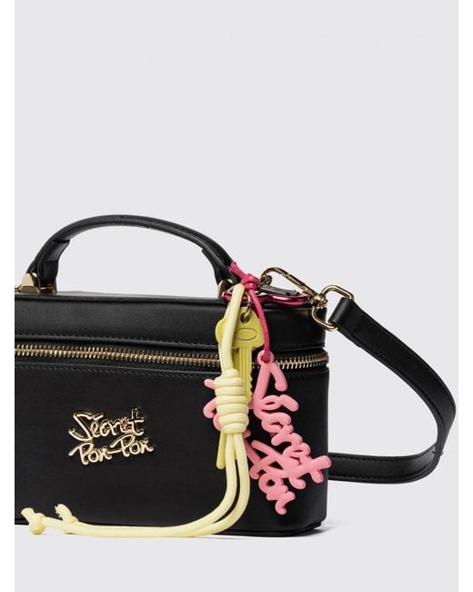 Secret Pon-pon Black Shoulder Bag