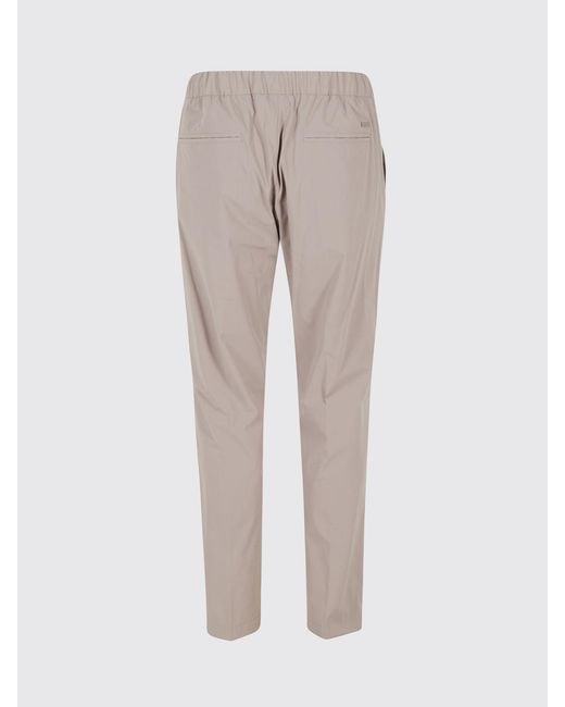 Herno Natural Gabardine Drawstring Trousers for men