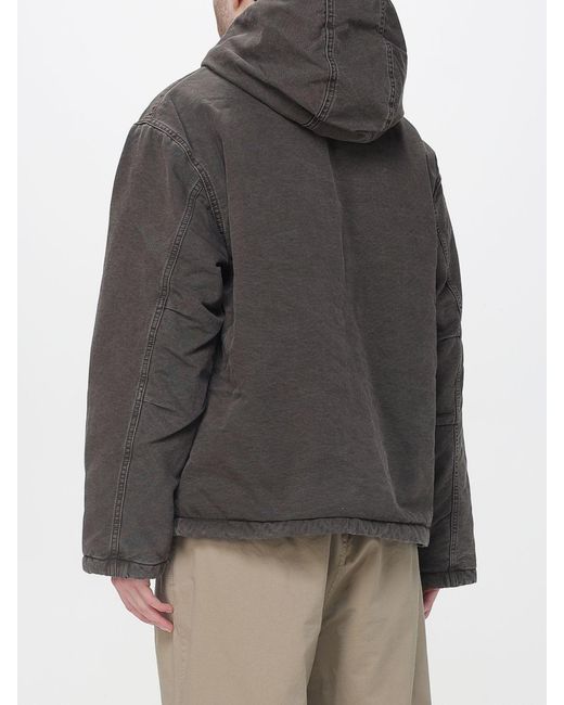Carhartt Gray Denim Hooded Jacket for men