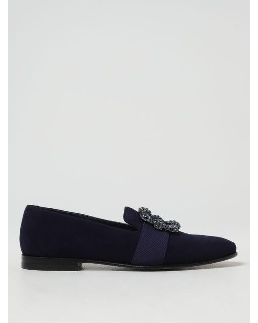Manolo Blahnik Blue Loafers for men