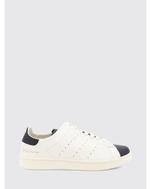Y-3 Natural Diagonal Stan Smith Leather Sneakers With Low Top Design And Round Toe for men