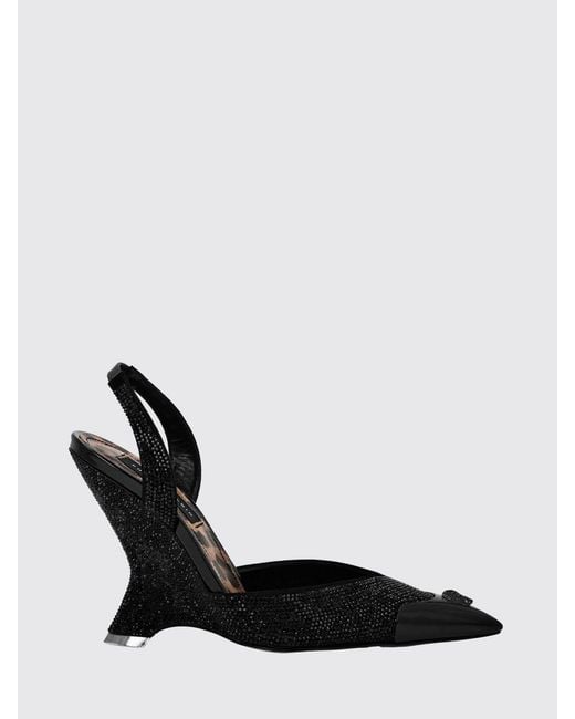 Philipp Plein White Crystal-Embellished Suede Slingback Pumps With A High Heel