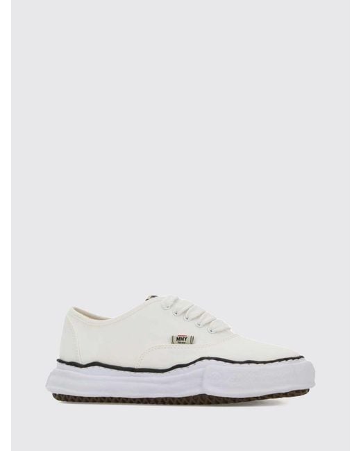 Maison Mihara Yasuhiro White Baker Og Low Top Canvas Trainers With Round Toe for men