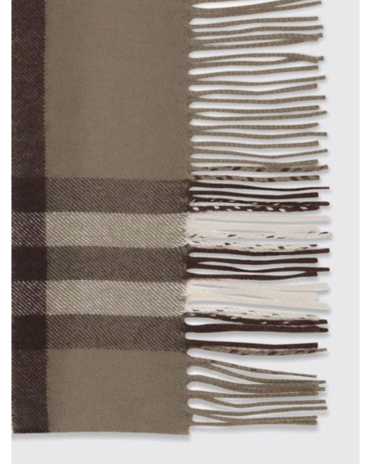 Burberry Brown Cashmere Check Scarf