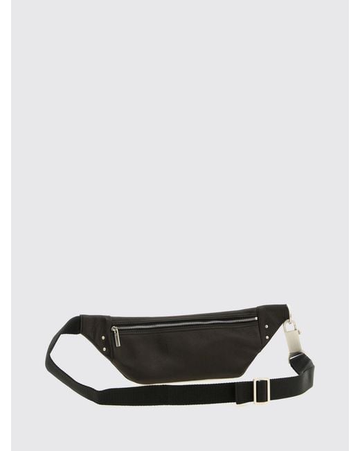 Rick Owens White Grained Calfskin Belt Bag With Metal Ring