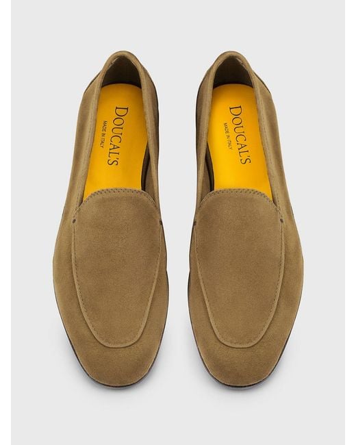 Doucal's Natural Suede Loafers