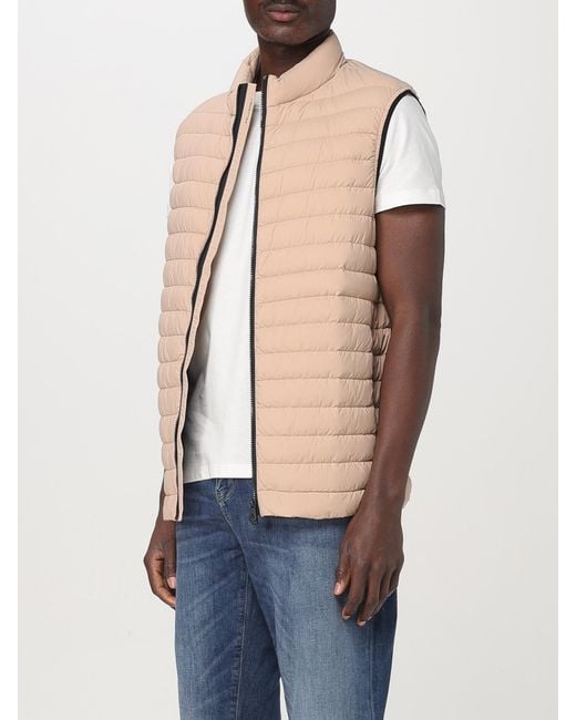 Peuterey Blue Quilted Nylon Vest for men