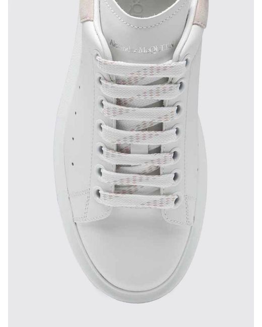 McQueen White Oversize Leather Sneakers